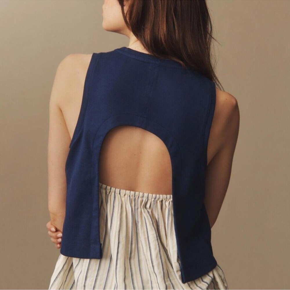 Anthropologie Open Back Twofer Tank Size XXS